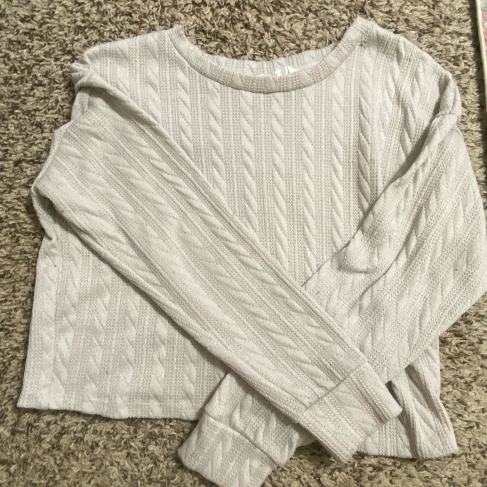 Olive & Oak Textured Cable Knit Pullover - Beige